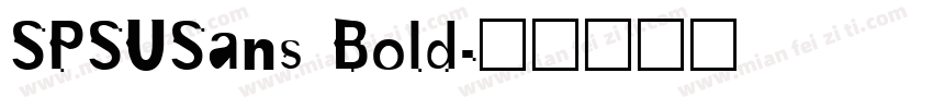 SPSUSans Bold字体转换